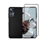 Vivid Set Silicone Case + Full Face Tempered Glass Xiaomi 12T/12T Pro Black