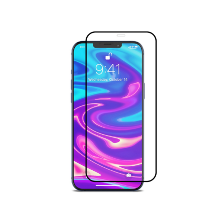 Vivid Full Face Tempered Glass Apple iPhone 12 Pro Max Black