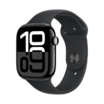 Apple Watch Series 10 GPS 46mm Jet Black Aluminium Case with Black Sport Band (M/L)