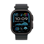 Apple Watch Ultra 2 GPS + Cellular 49mm Black Titanium Case with Black Ocean Band - Image 2