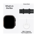 Apple Watch Ultra 2 GPS + Cellular 49mm Black Titanium Case with Black Ocean Band - Image 3